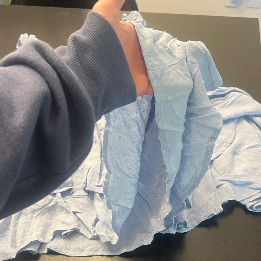 Light Blue Ruffled Dress - Picture 2 of 6